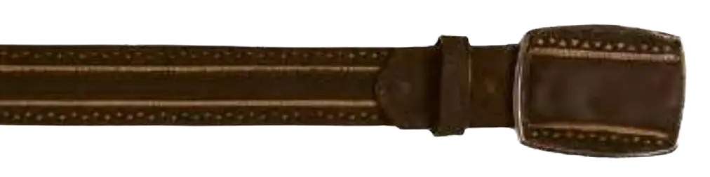Los Altos C25U6359 Tobacco Genuine Nubuck Leather Cowboy Belt