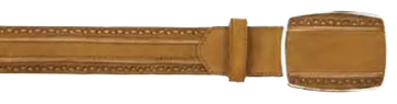 Los Altos C25U6361 Taupe Genuine Nubuck Leather Cowboy Belt