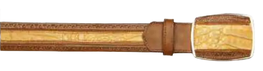 Los Altos C25U8232 Sahara Oryx Genuine Caiman Crocodile Belly Cowboy Belt Suit Essence