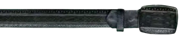 Los Altos C25UN5705 Nubuck Black Genuine Python Cowboy Belt