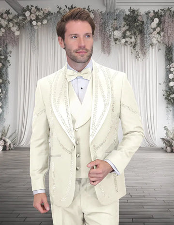Statement Chic Offwhite Vest Tuxedo