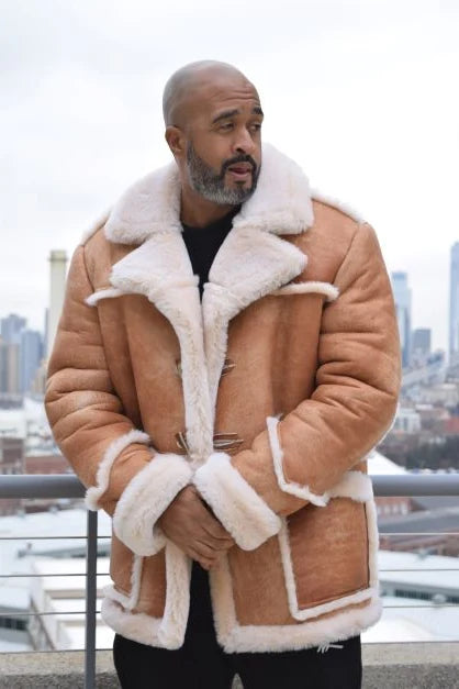 Jakewood 4900 Crispy Cognac Genuine Sheepskin Marlboro Jacket