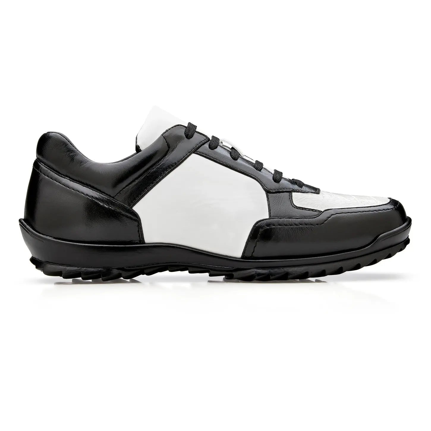 Belvedere Corvo Y36 Black/White Genuine Ostrich Sneakers