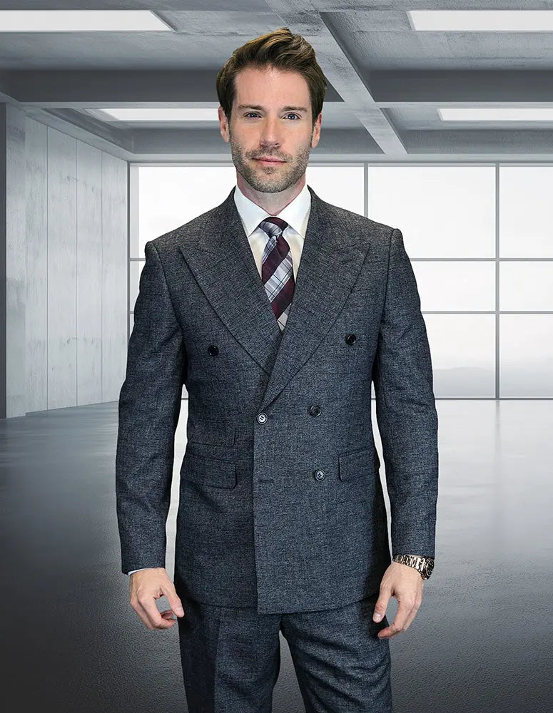 Statement Dolce Charcoal Super 200's Italian Wool/Cashmere Suit