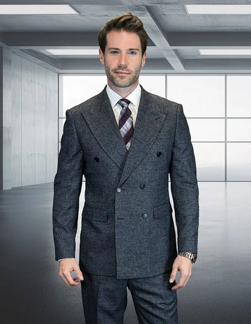 Statement Dolce Charcoal Super 200's Italian Wool/Cashmere Suit
