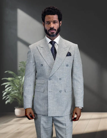 Statement Dolce Gray Super 200's Italian Wool/Cashmere Suit
