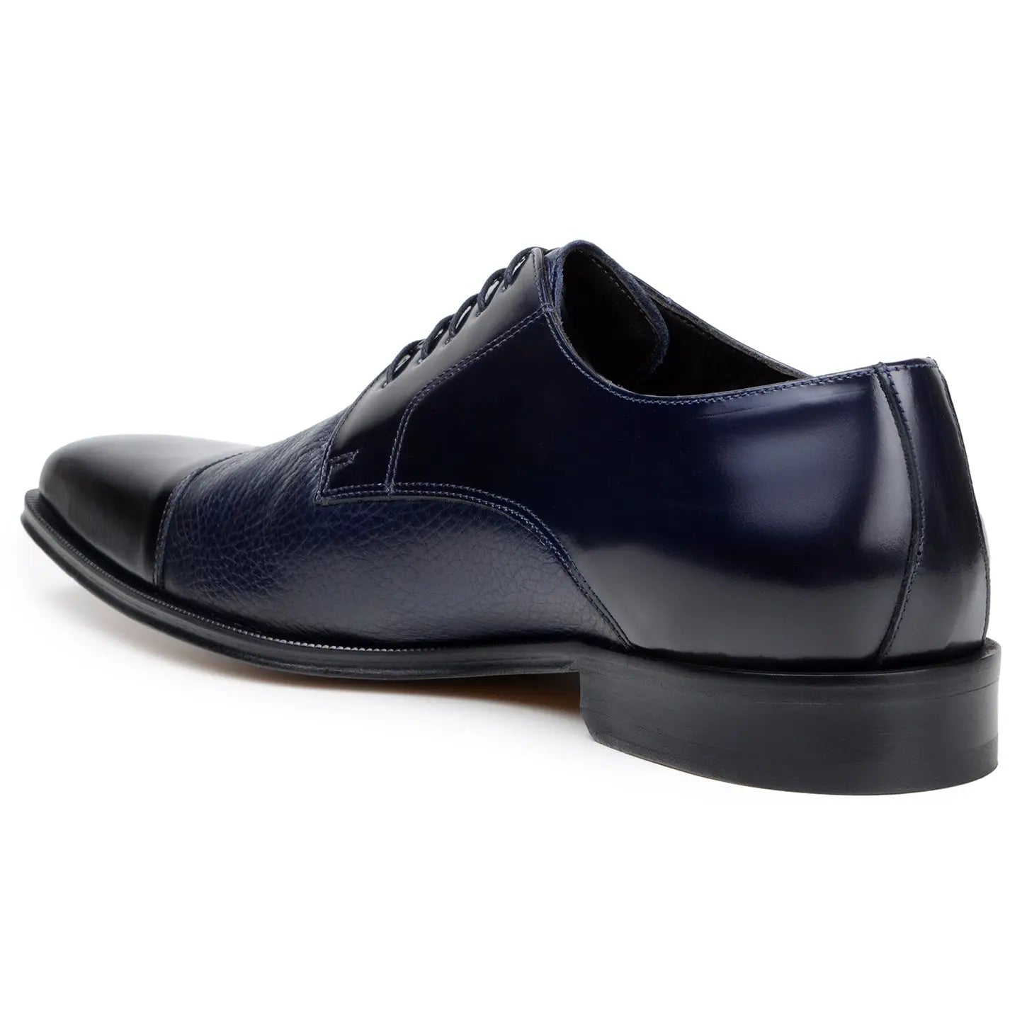 Belvedere Alexander Navy Genuine Leather Italian Deerskin/Calf Oxfords