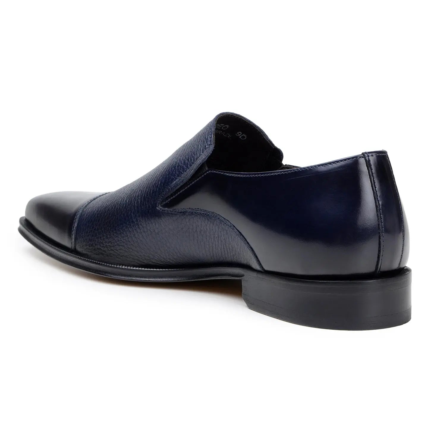Belvedere Andreo Navy Genuine Leather Italian Deerskin/Calf Loafers