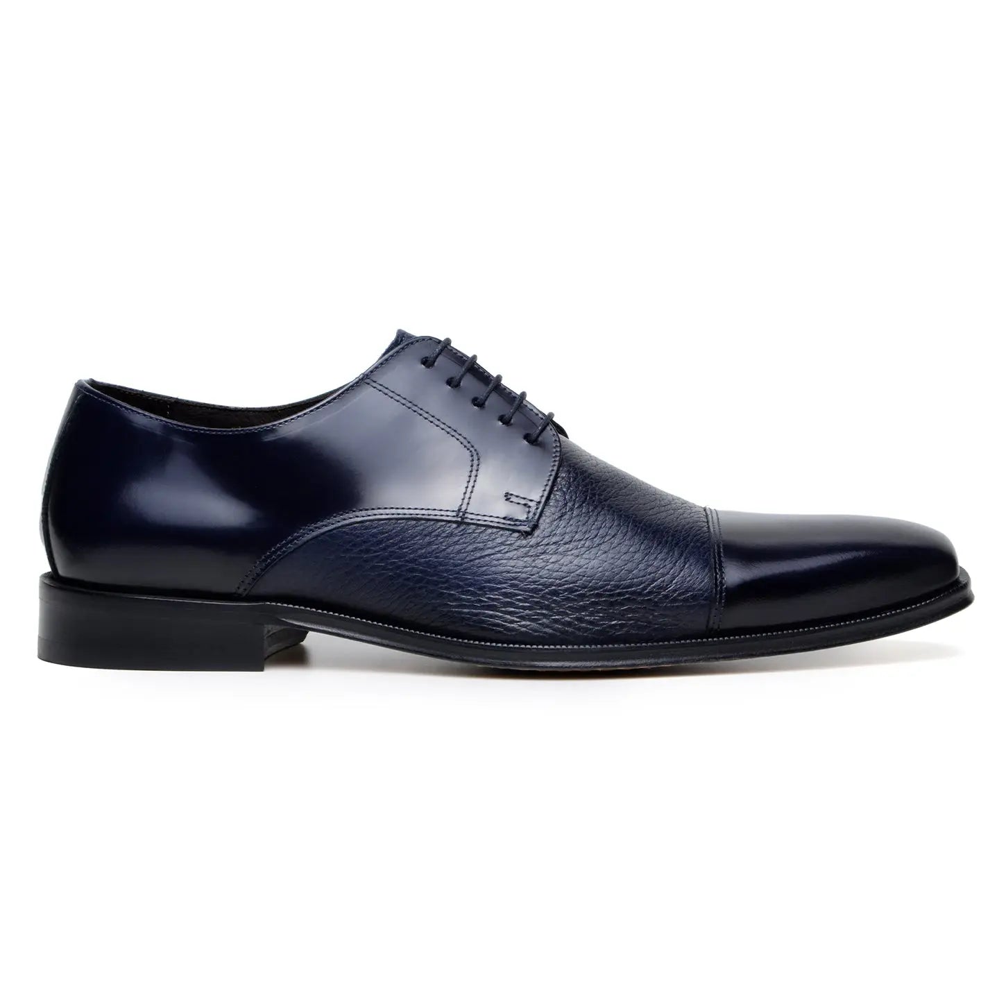 Belvedere Alexander Navy Genuine Leather Italian Deerskin/Calf Oxfords