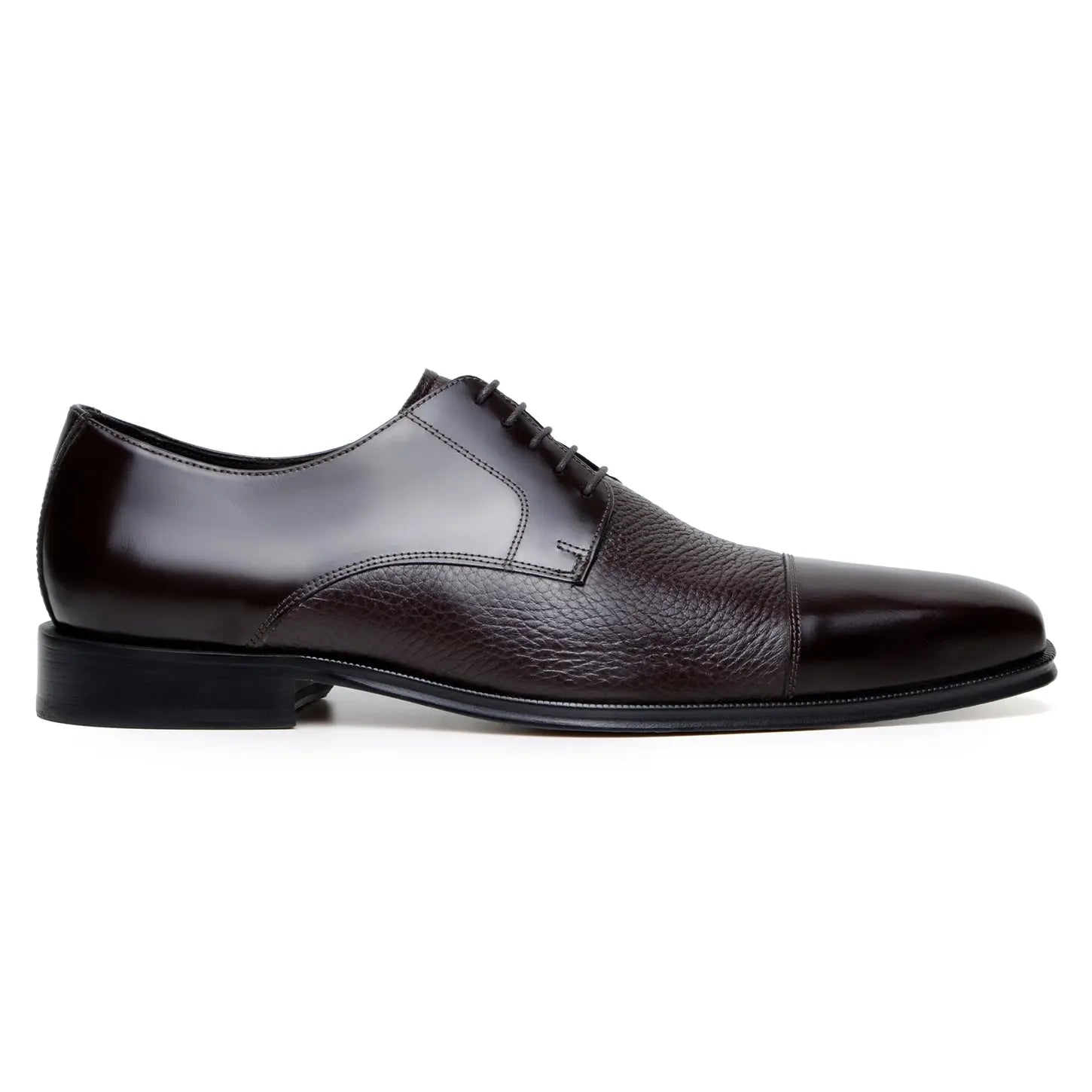 Belvedere Alexander Brown Genuine Leather Italian Deerskin/Calf Oxfords