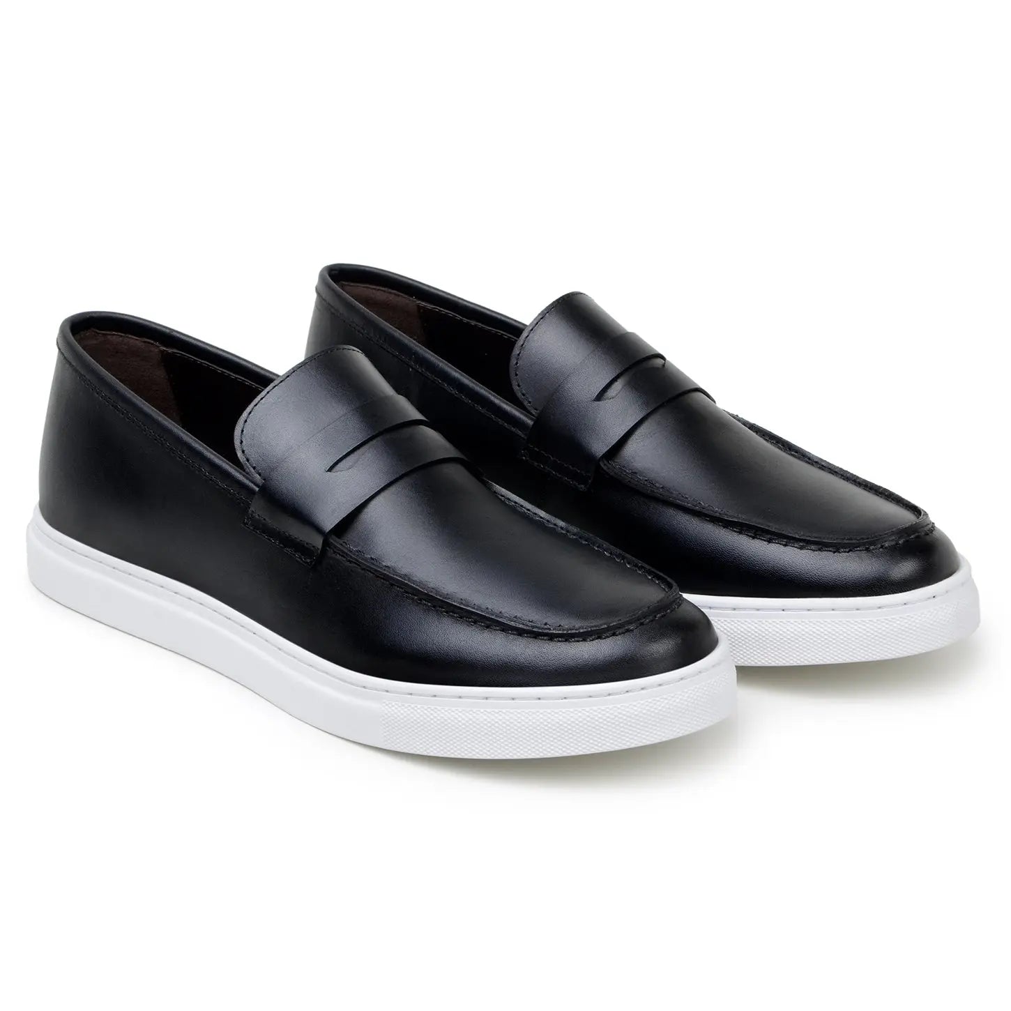 Belvedere Elliot Black Genuine Leather Calf Loafers