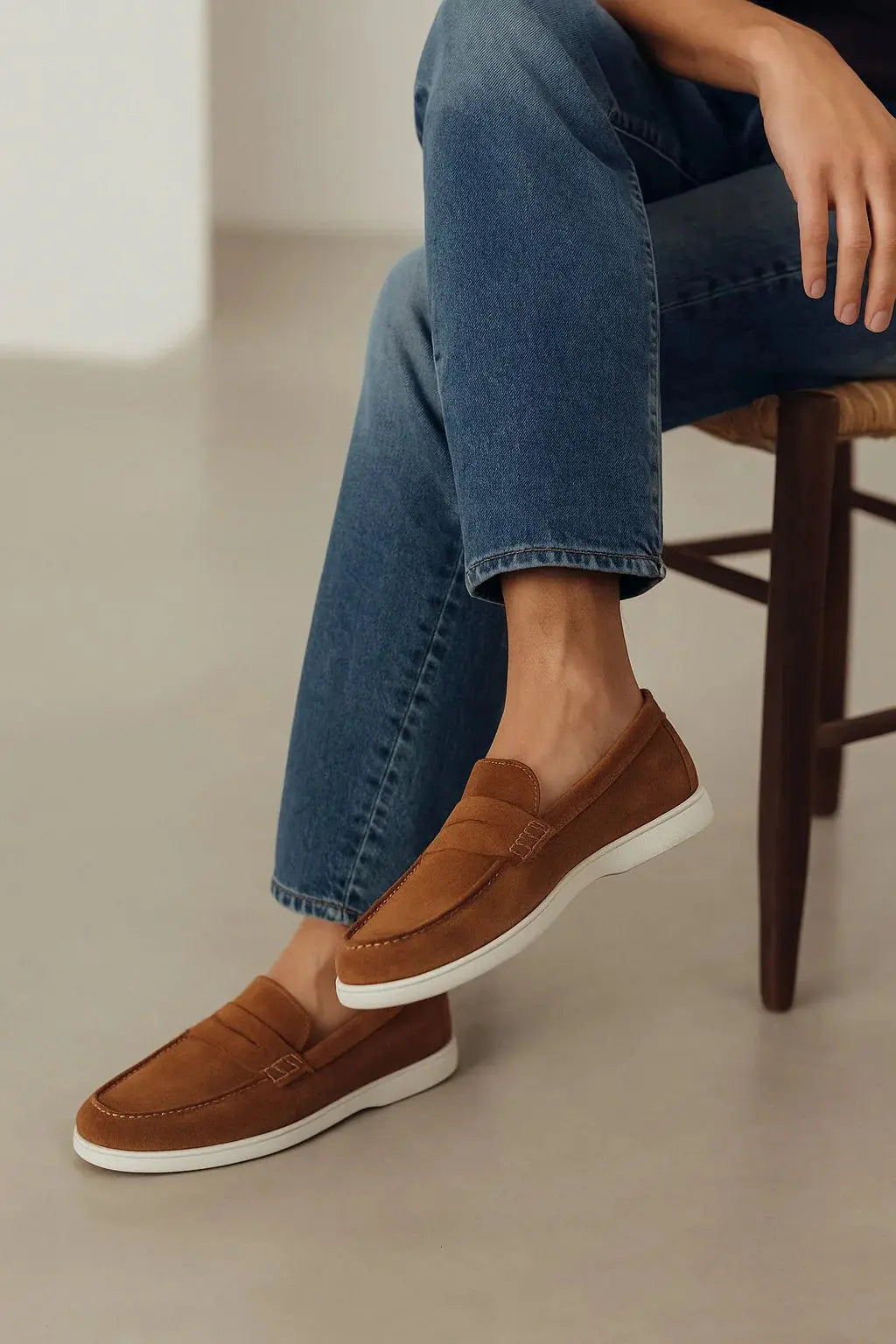 Belvedere Niko Bourbon Genuine Nappa Leather Loafers