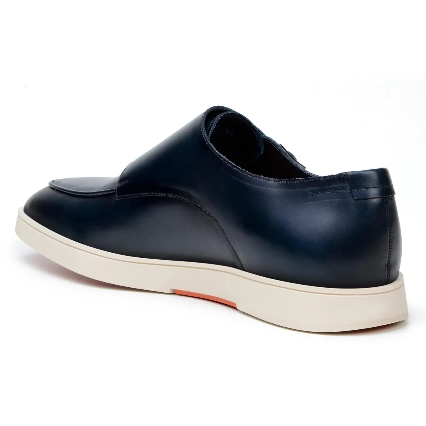 Belvedere Marcio Navy Genuine Nappa Leather Monk Straps Shoes