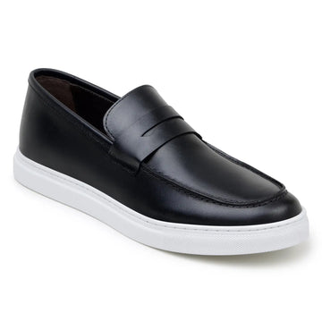 Belvedere Elliot Black Genuine Leather Calf Loafers