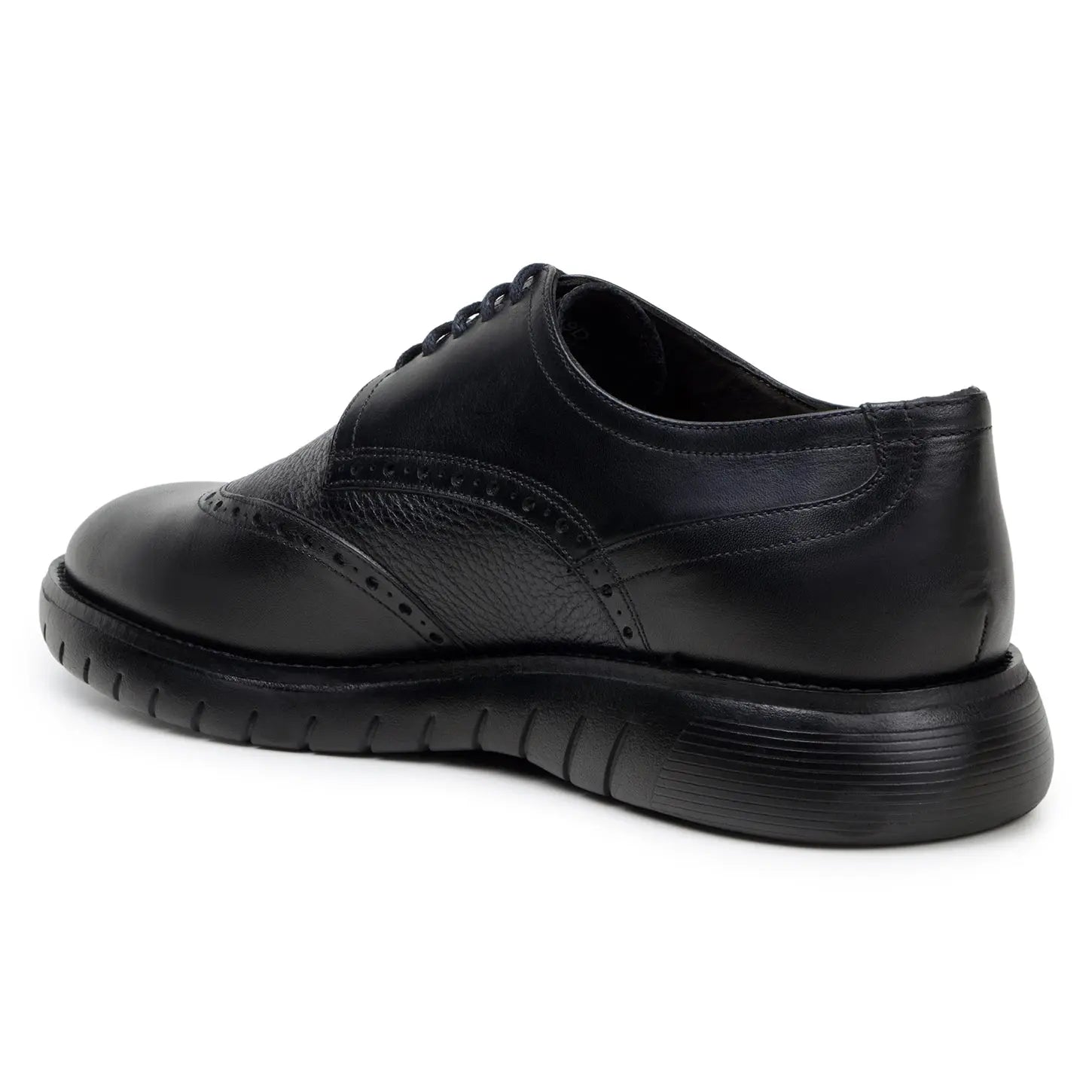 Belvedere Enzo Black Genuine Leather Italian Deerskin/Calf Oxfords