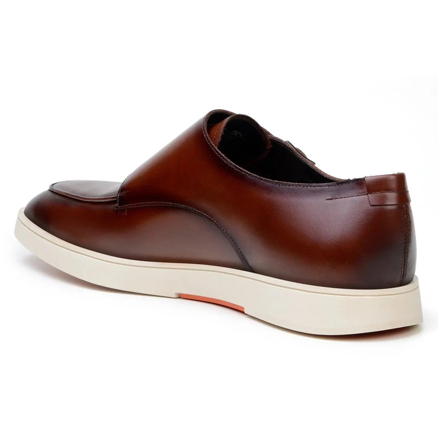 Belvedere Marcio Cognac Genuine Nappa Leather Monk Straps Shoes