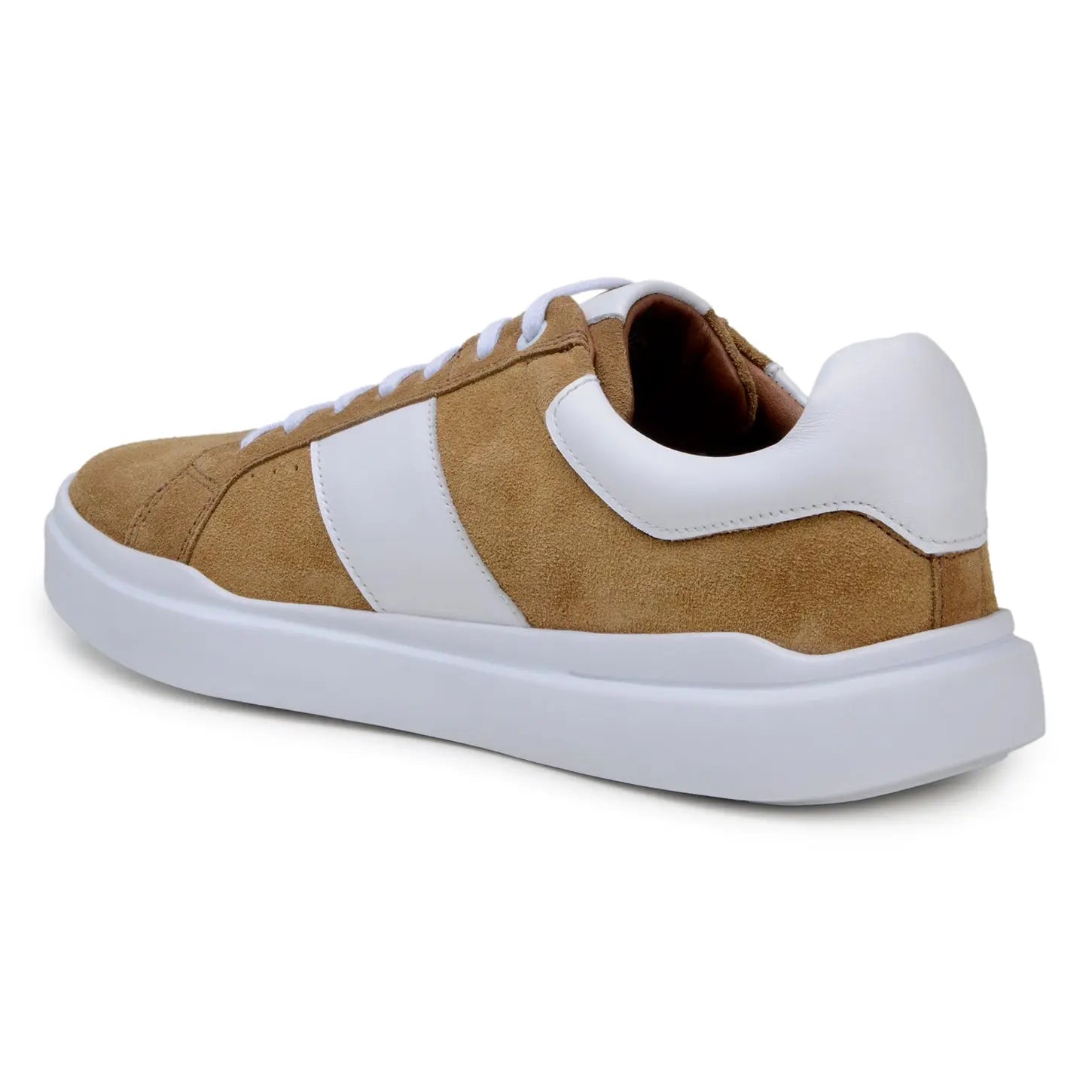 Belvedere Olivier Tan/White Genuine Leather Italian Suede/Soft Calf Sneakers