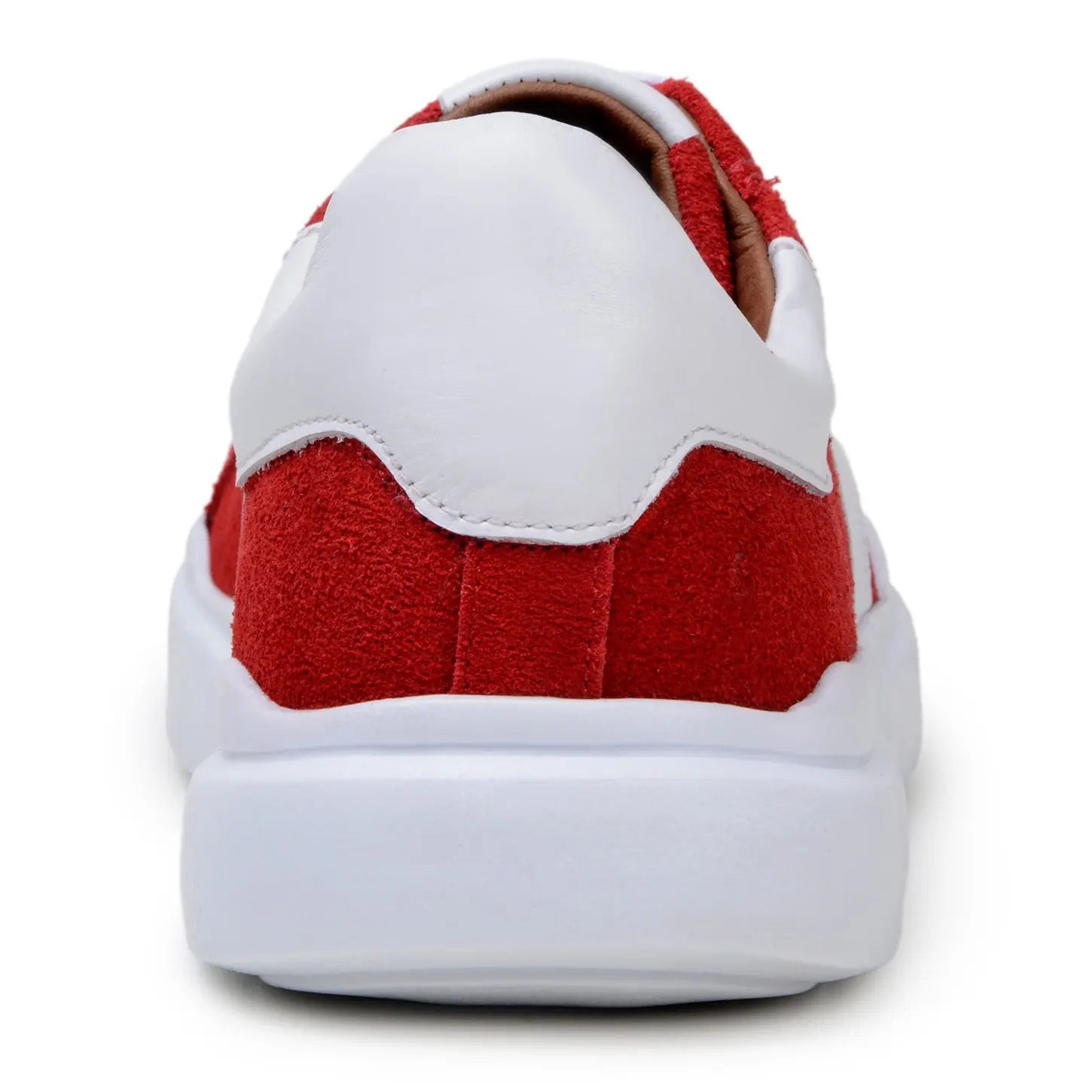 Belvedere Olivier Red/White Genuine Leather Italian Suede/Soft Calf Sneakers