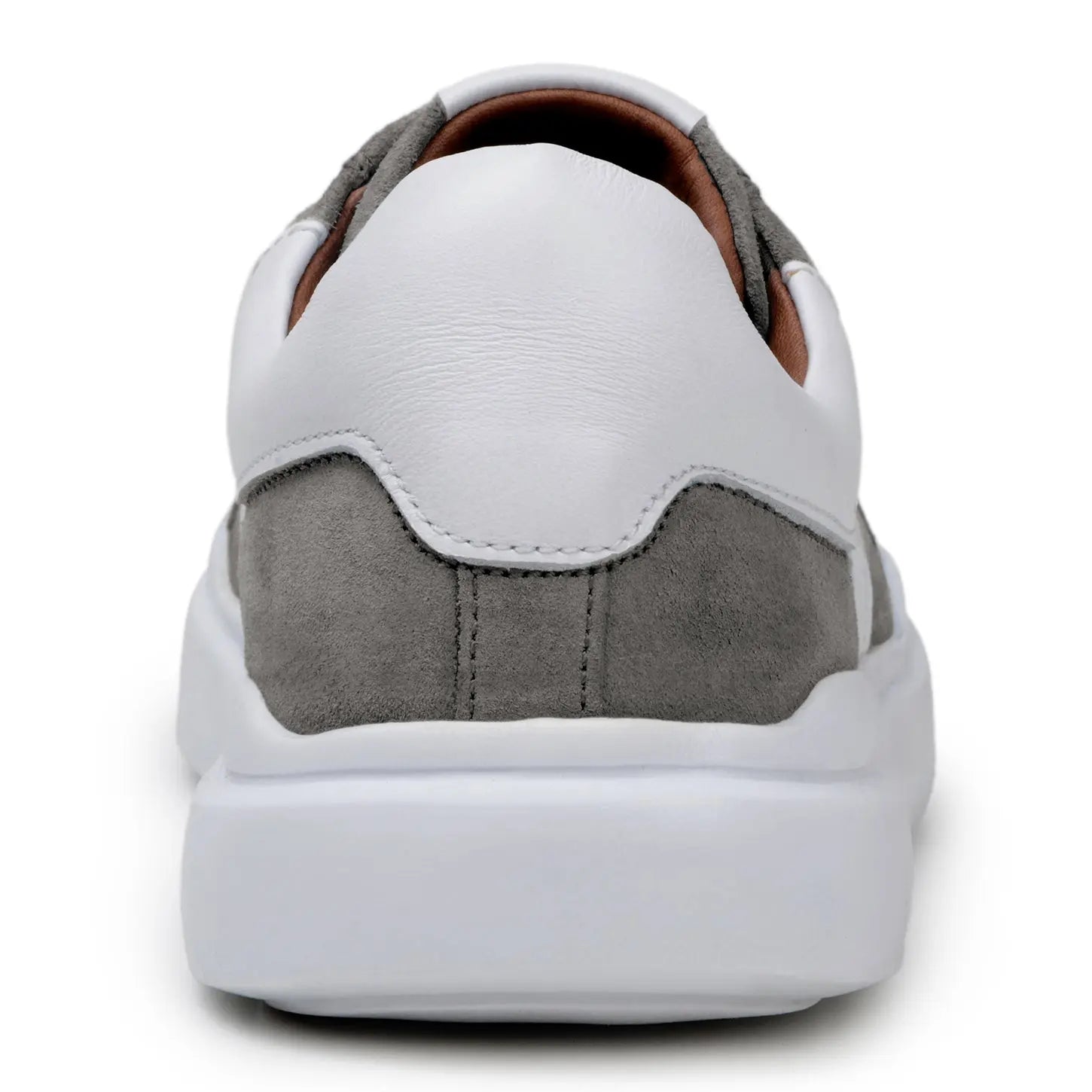 Belvedere Olivier Grey/White Genuine Leather Italian Suede/Soft Calf Sneakers