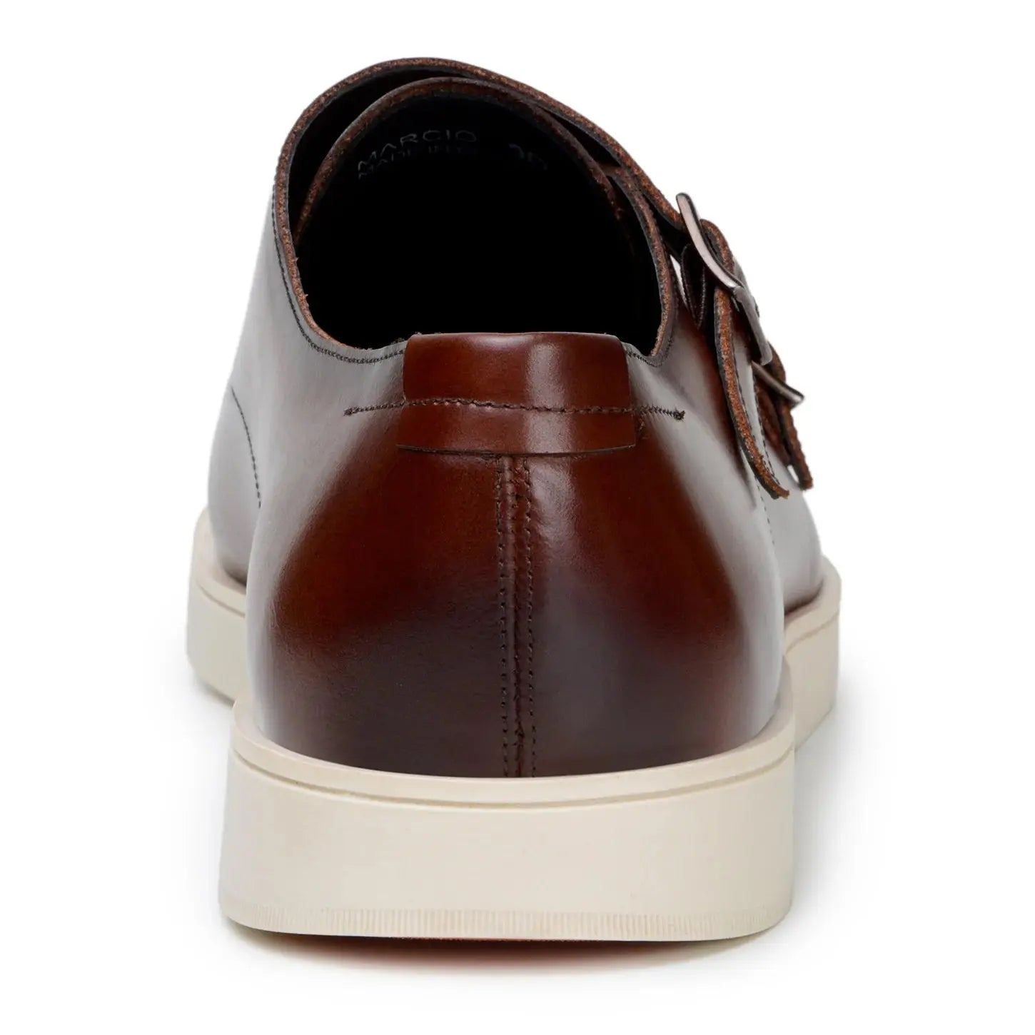 Belvedere Marcio Cognac Genuine Nappa Leather Monk Straps Shoes