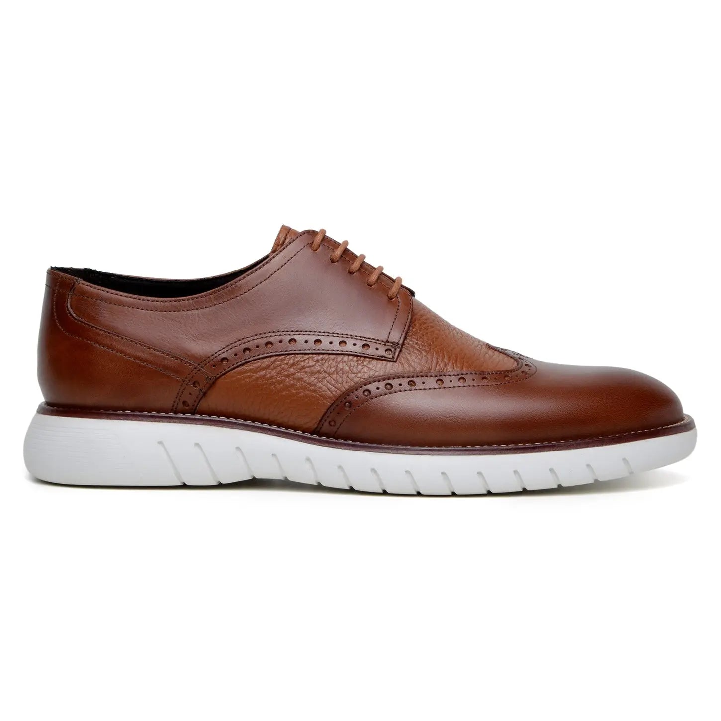 Belvedere Enzo Antique Tan Genuine Leather Italian Deerskin/Calf Oxfords