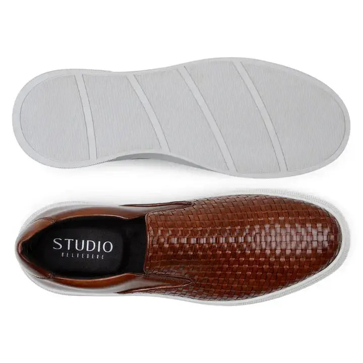 Belvedere Fernando Antique Tan Genuine Nappa Leather Sneakers