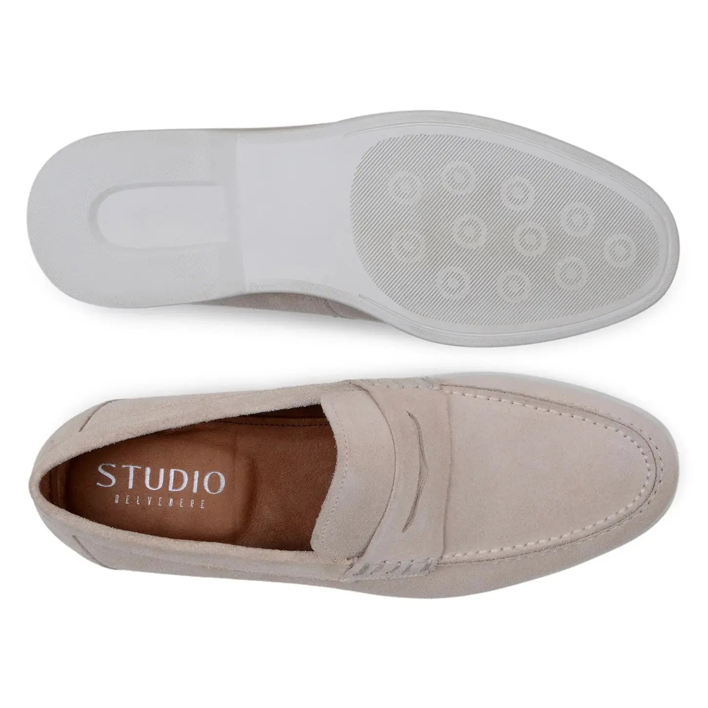 Belvedere Niko Sand Genuine Nappa Leather Loafers