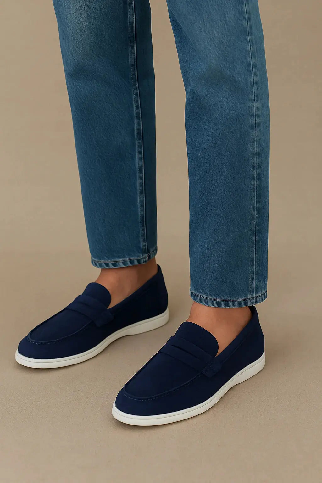 Belvedere Niko Navy Genuine Nappa Leather Loafers