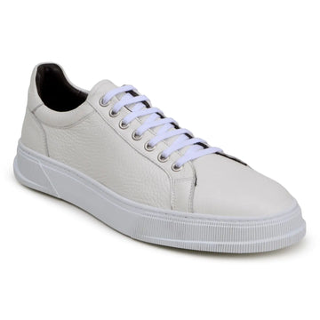 Belvedere Matteo Milk Genuine Leather Italian Deerskin Sneakers