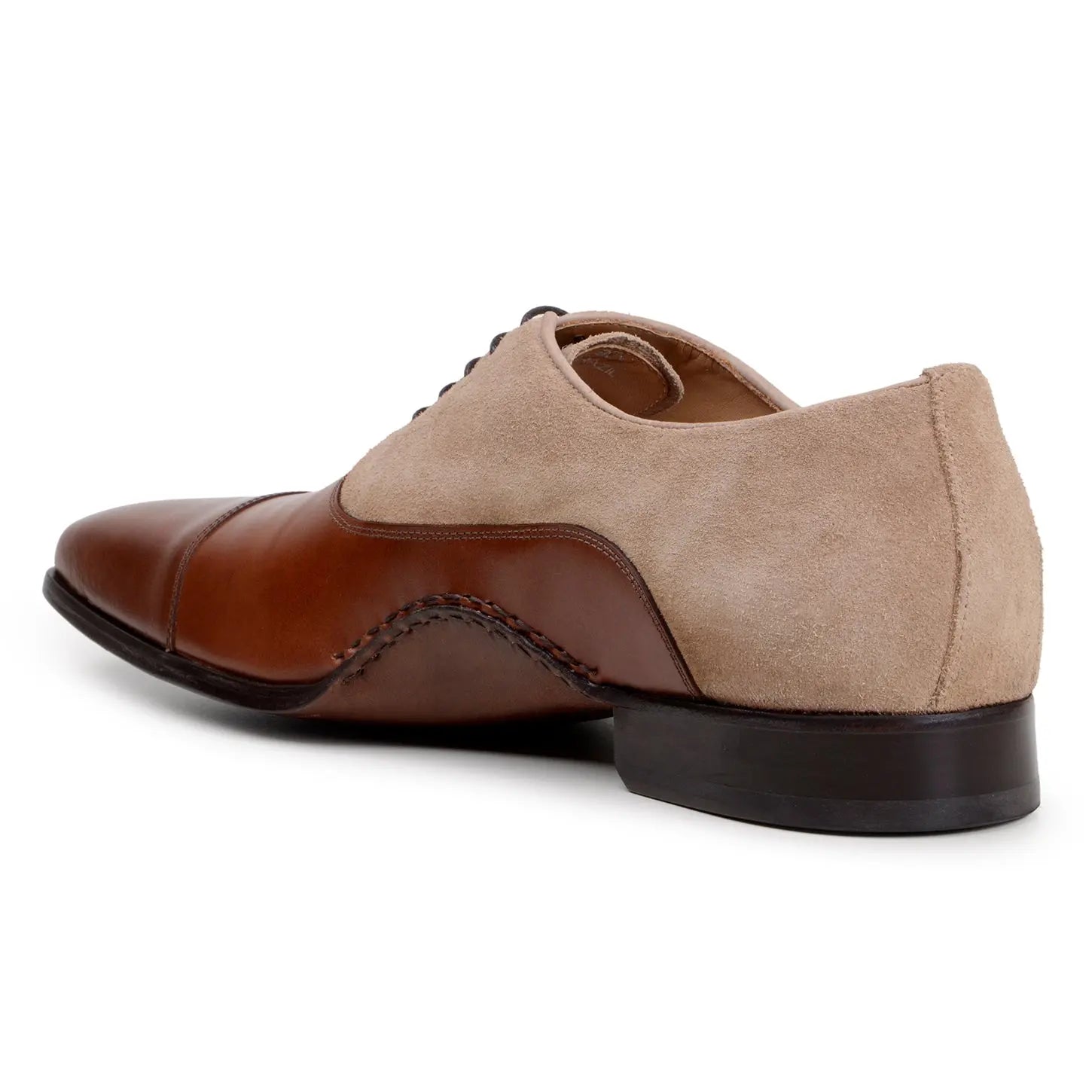 Belvedere Leontes Antique Cognac/Oat Genuine Leather Suede/Calf Oxfords