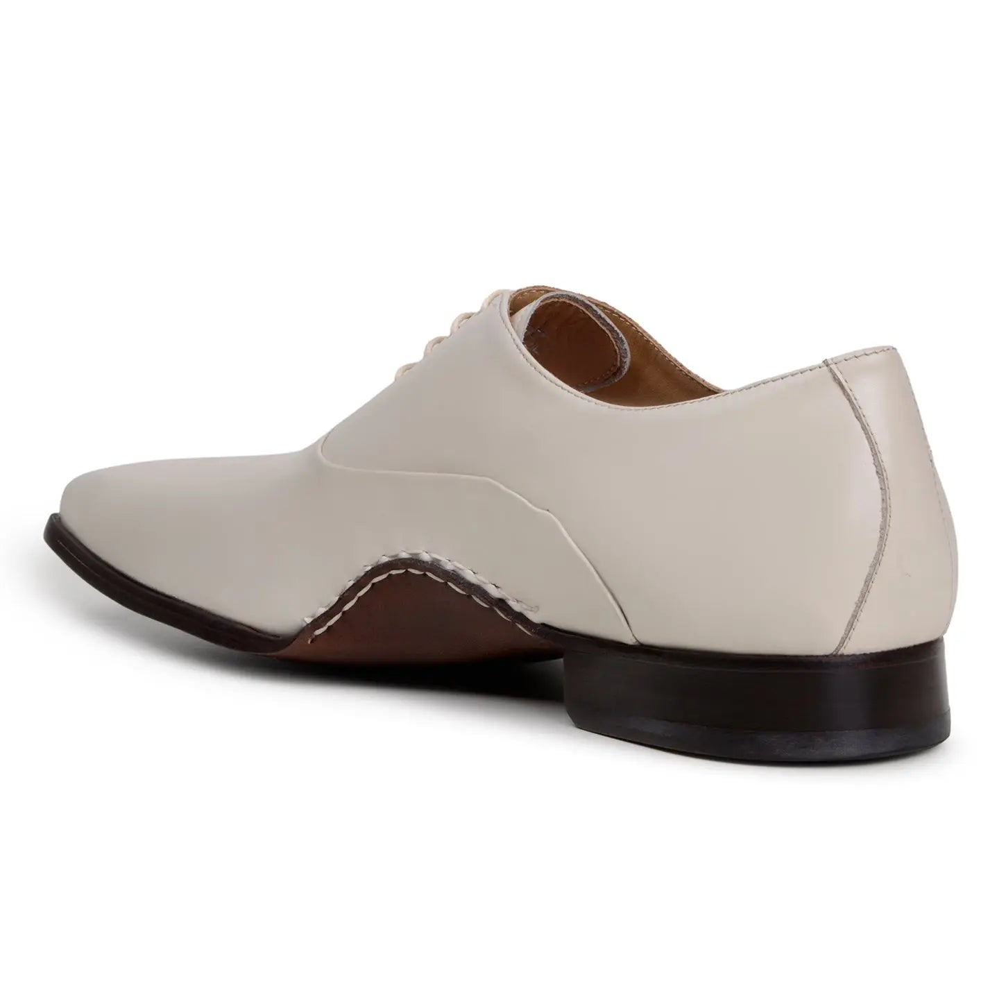 Belvedere Bianca Light Bone Genuine Leather Italian Calf Oxfords