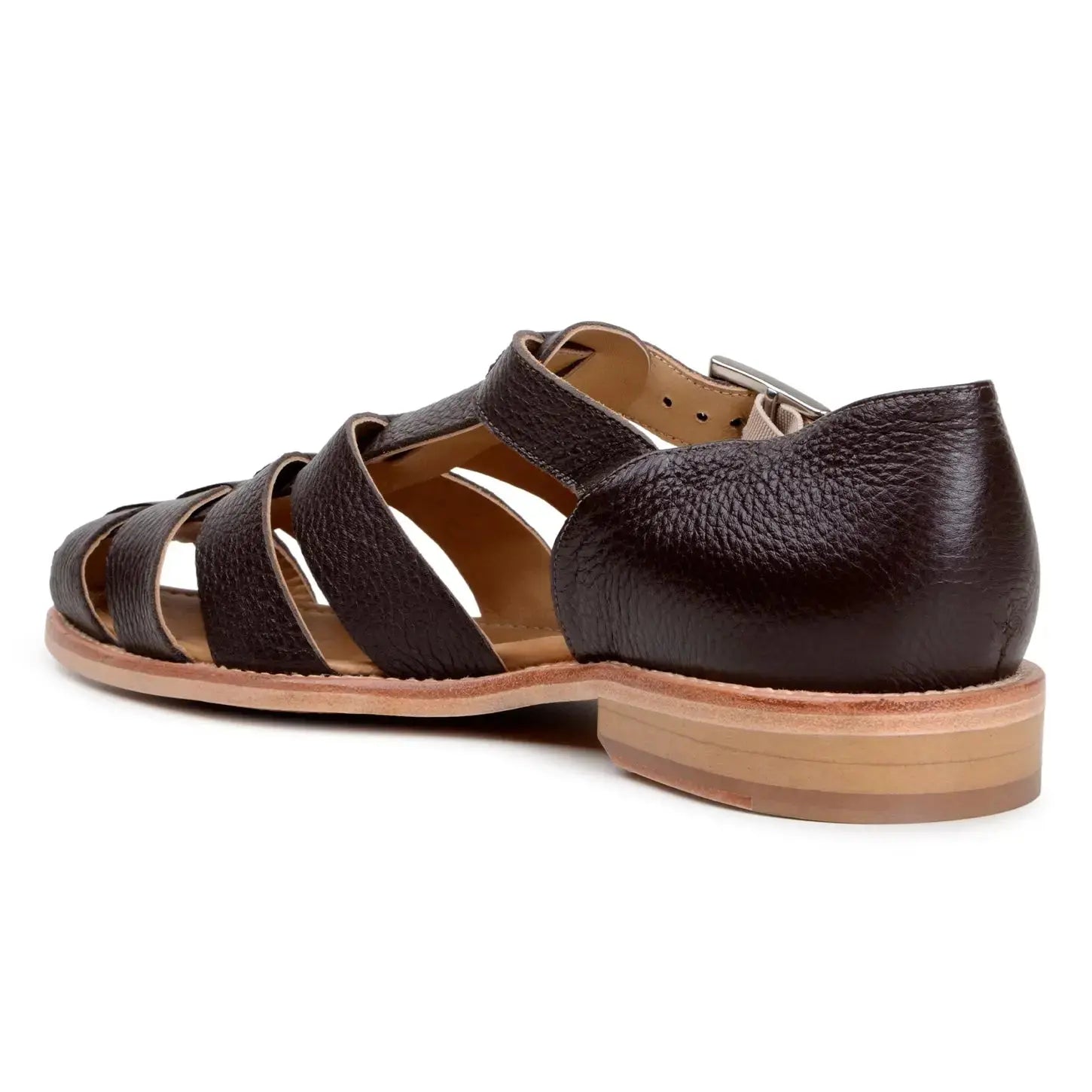 Belvedere Elio Brown Genuine Leather Italian Deerskin Sandals