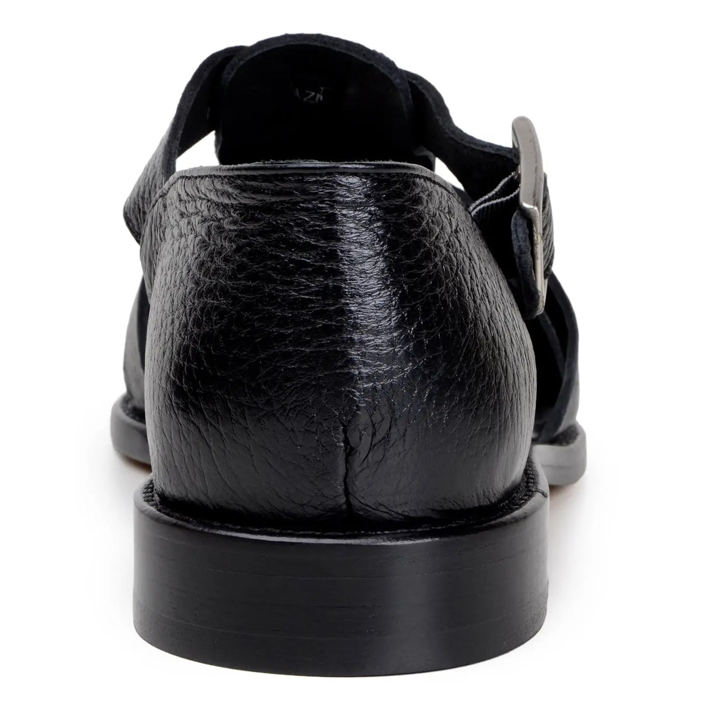 Belvedere Elio Black Genuine Leather Italian Deerskin Sandals