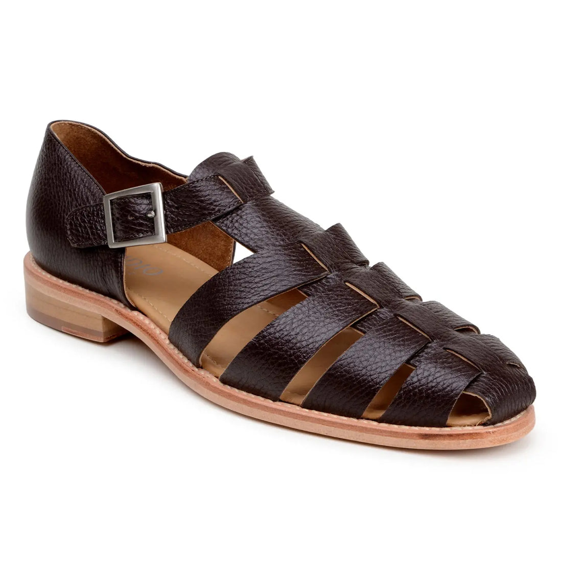 Belvedere Elio Brown Genuine Leather Italian Deerskin Sandals