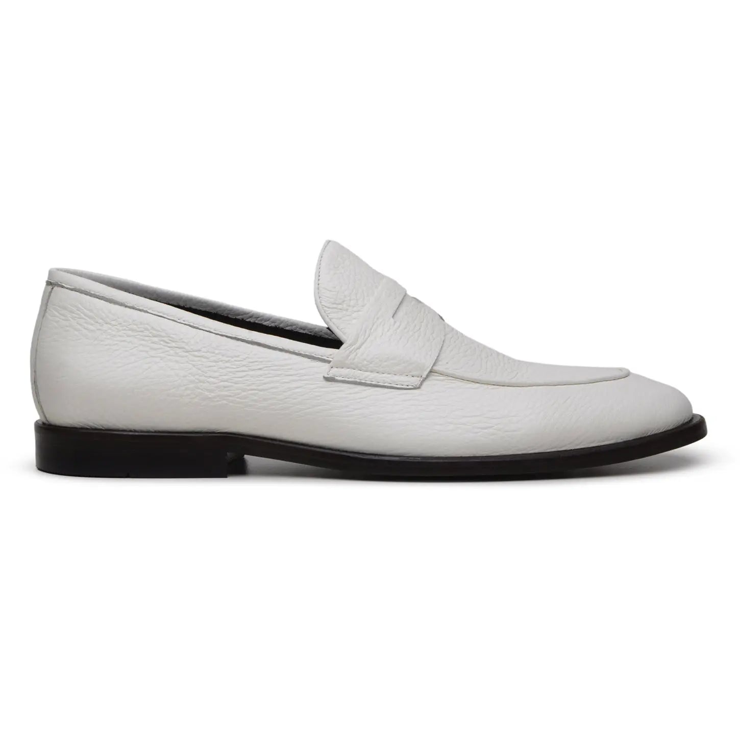 Belvedere Nohr White Genuine Leather Italian Deerskin Loafers