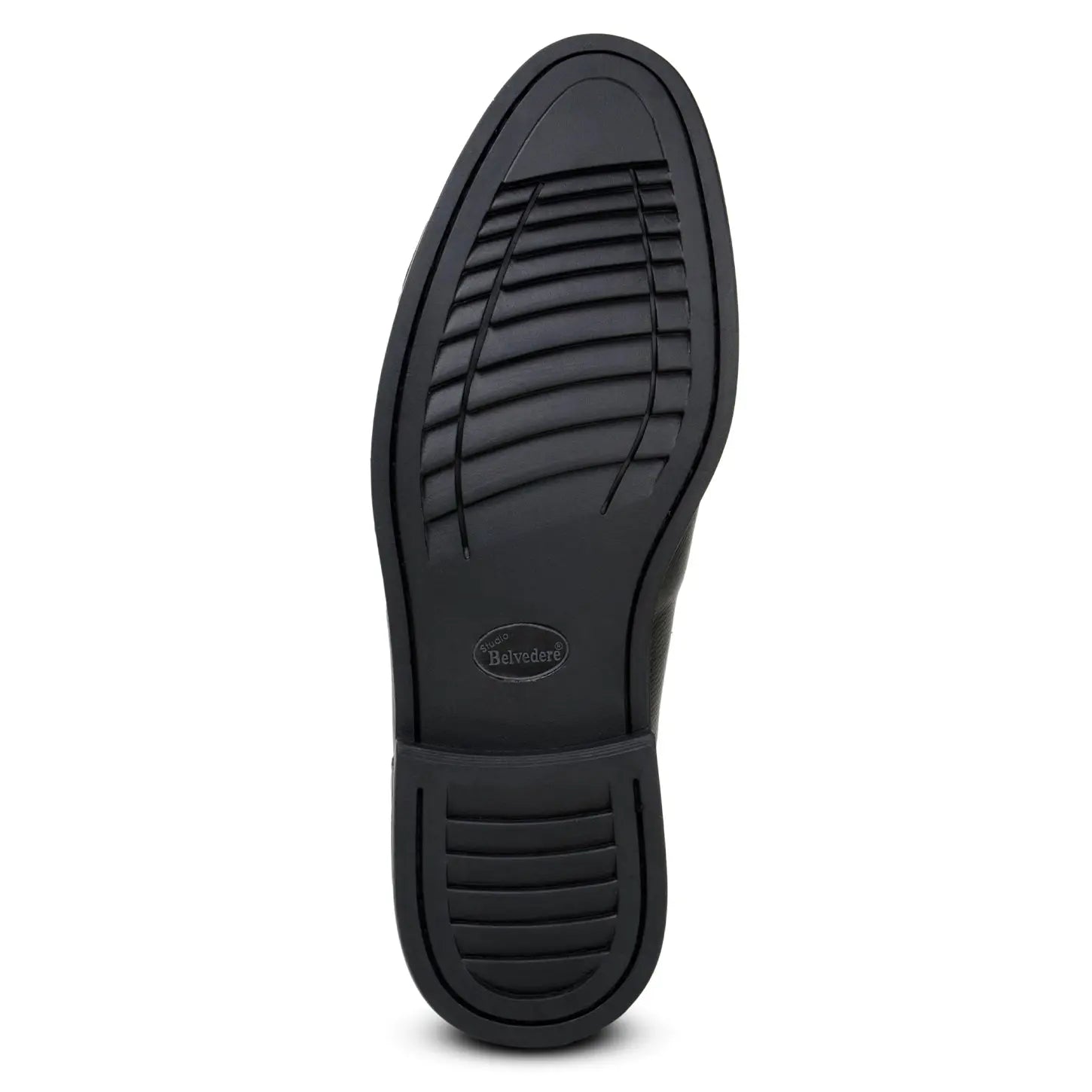 Belvedere Lincoln Black Genuine Leather Soft Pebble Grain Calf Oxfords