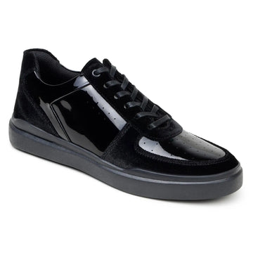 Belvedere Edmound Black Genuine Leather Patent/Velvet Sneakers