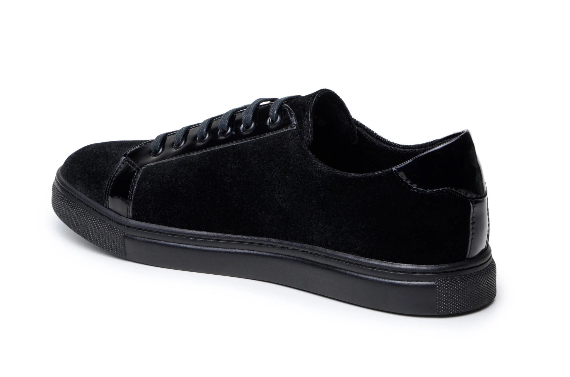 Belvedere Teo Black Genuine Leather Patent/Velvet Sneakers