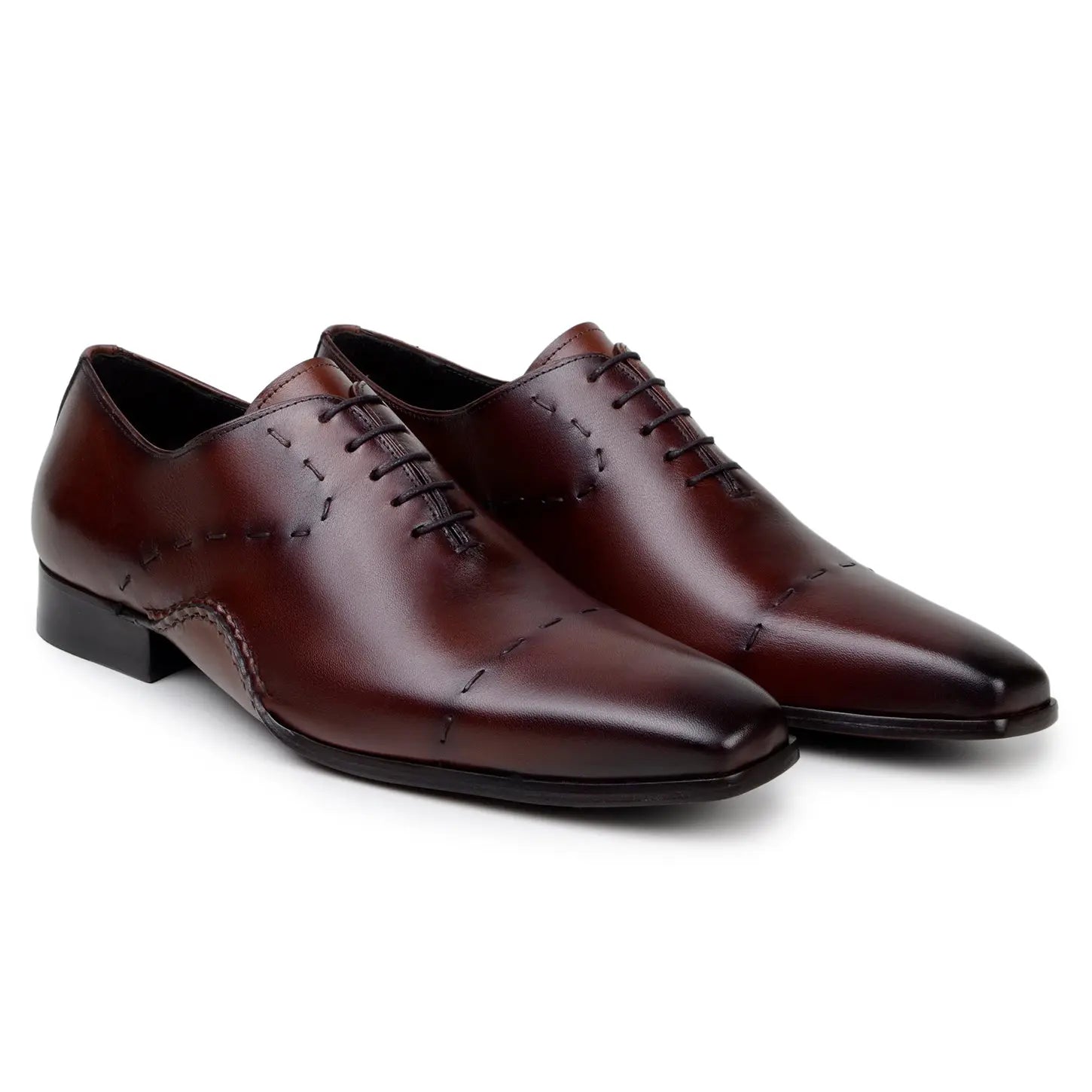Belvedere Maestro Antique Cognac Genuine Leather Italian Calf Oxfords