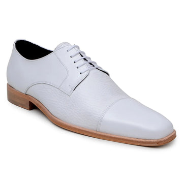 Belvedere Alexander White Genuine Leather Italian Deerskin/Calf Oxfords