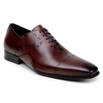 Belvedere Maestro Antique Cognac Genuine Leather Italian Calf Oxfords