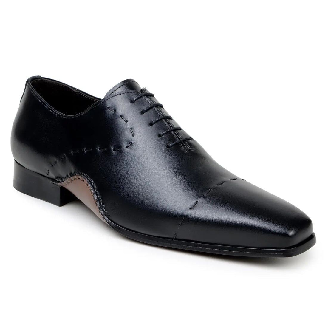 Belvedere Maestro Black Genuine Leather Italian Calf Oxfords