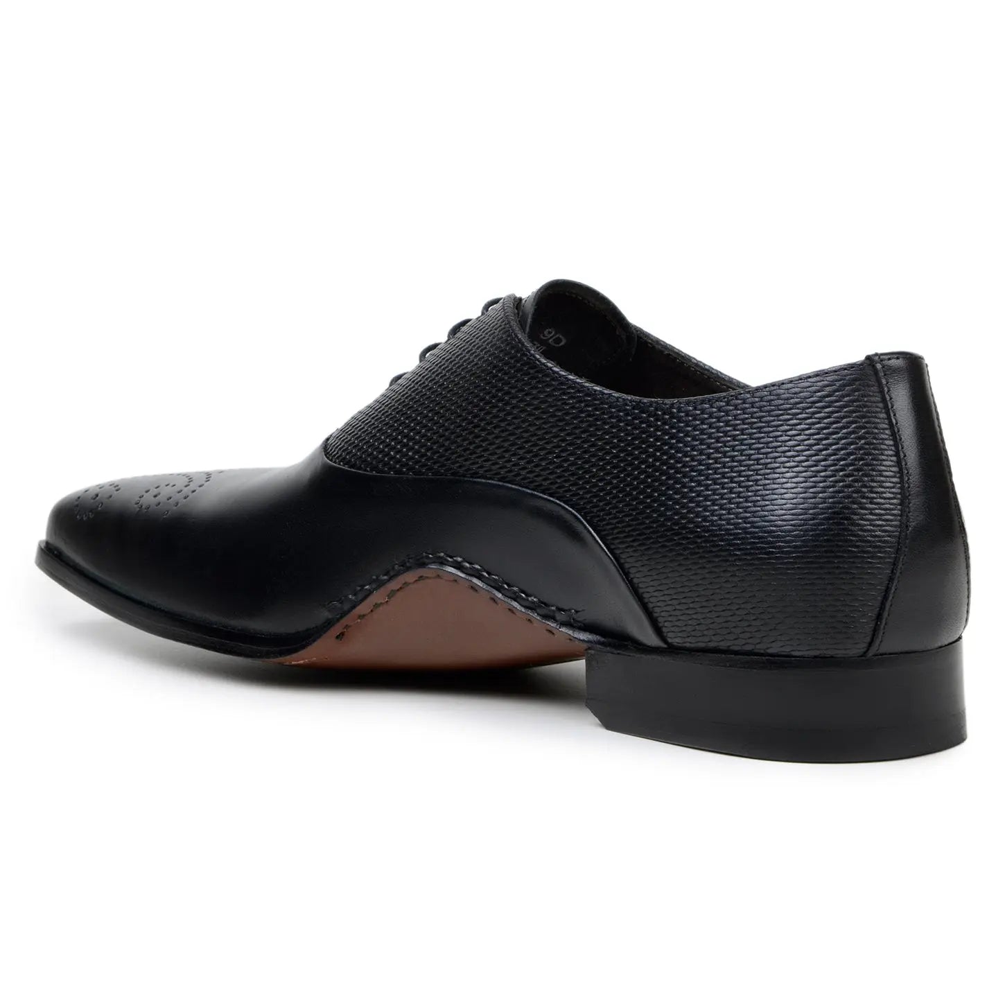 Belvedere Saggio Black Genuine Leather Italian Calf Oxfords