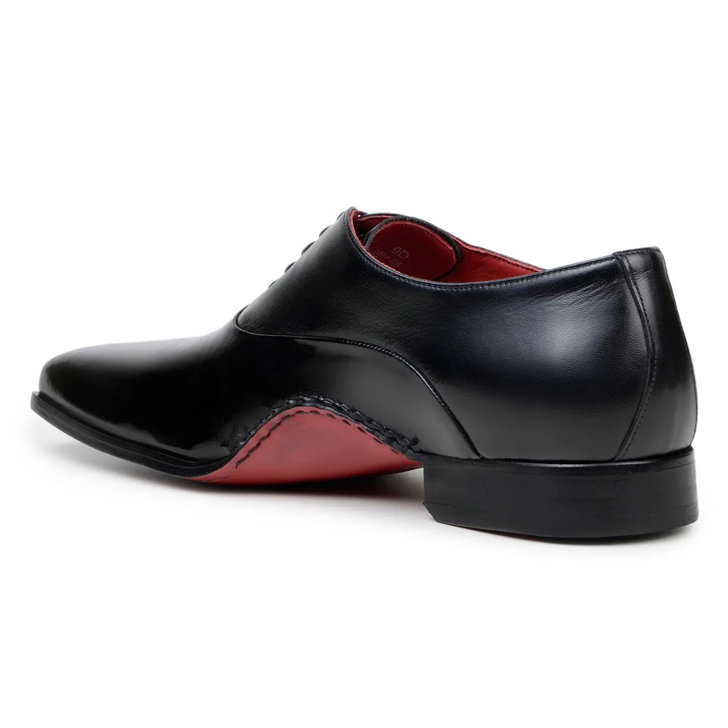 Belvedere Nero Black/Red Genuine Leather Italian Calf Oxfords
