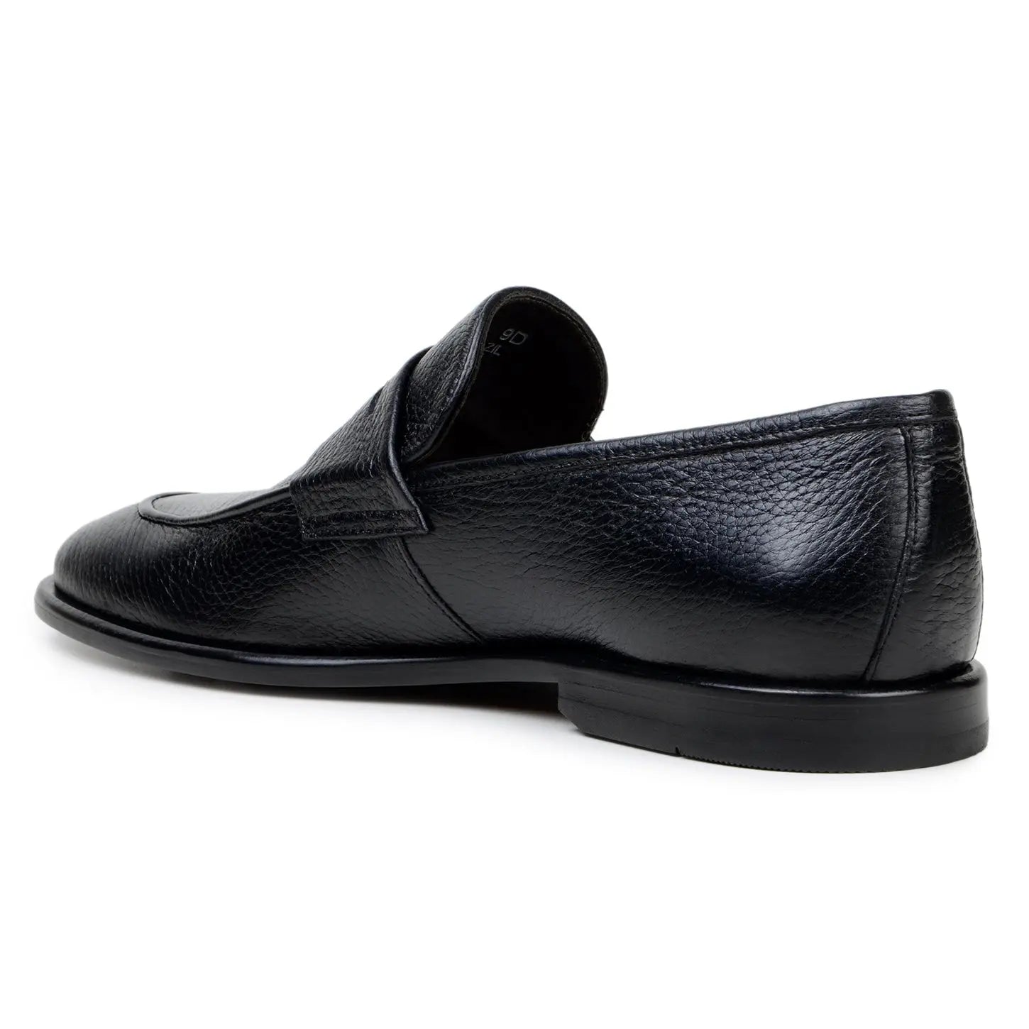 Belvedere Nohr Black Genuine Leather Italian Deerskin Loafers