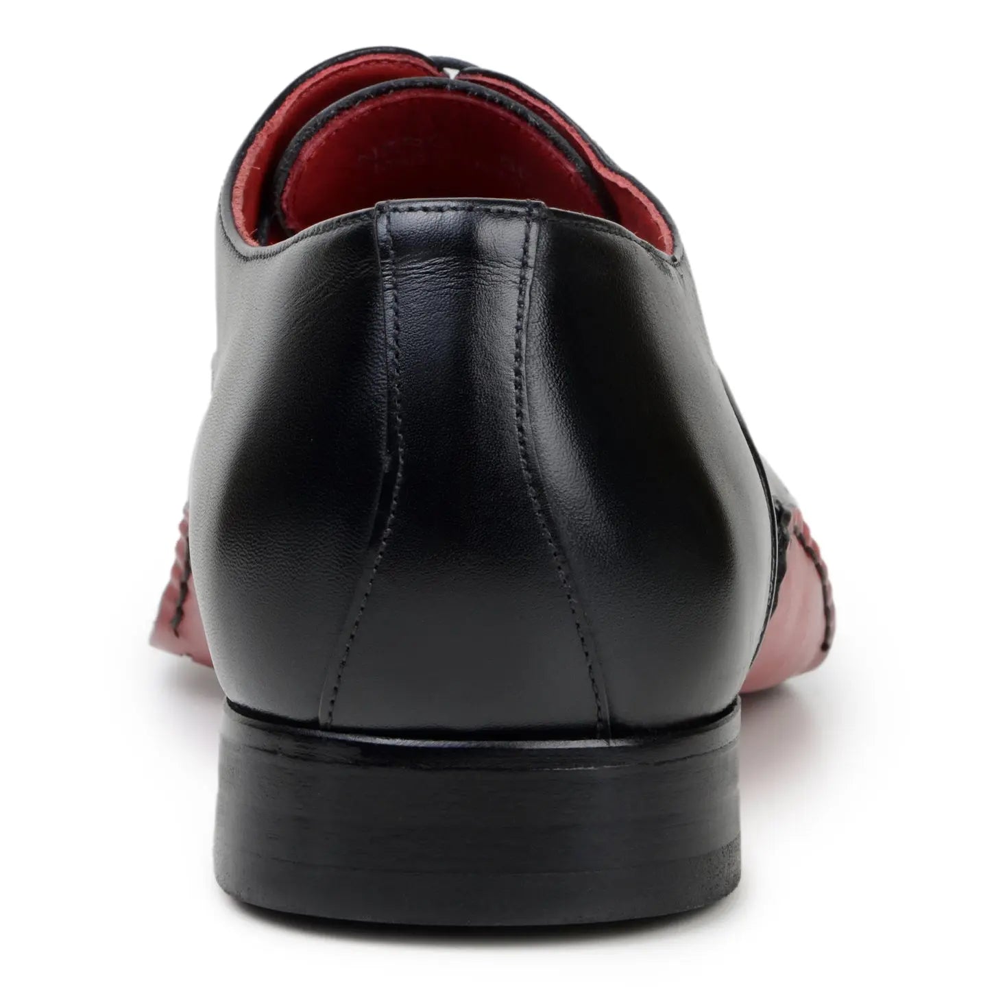 Belvedere Nero Black/Red Genuine Leather Italian Calf Oxfords