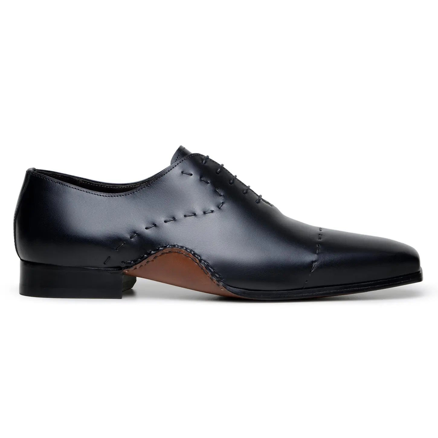 Belvedere Maestro Black Genuine Leather Italian Calf Oxfords