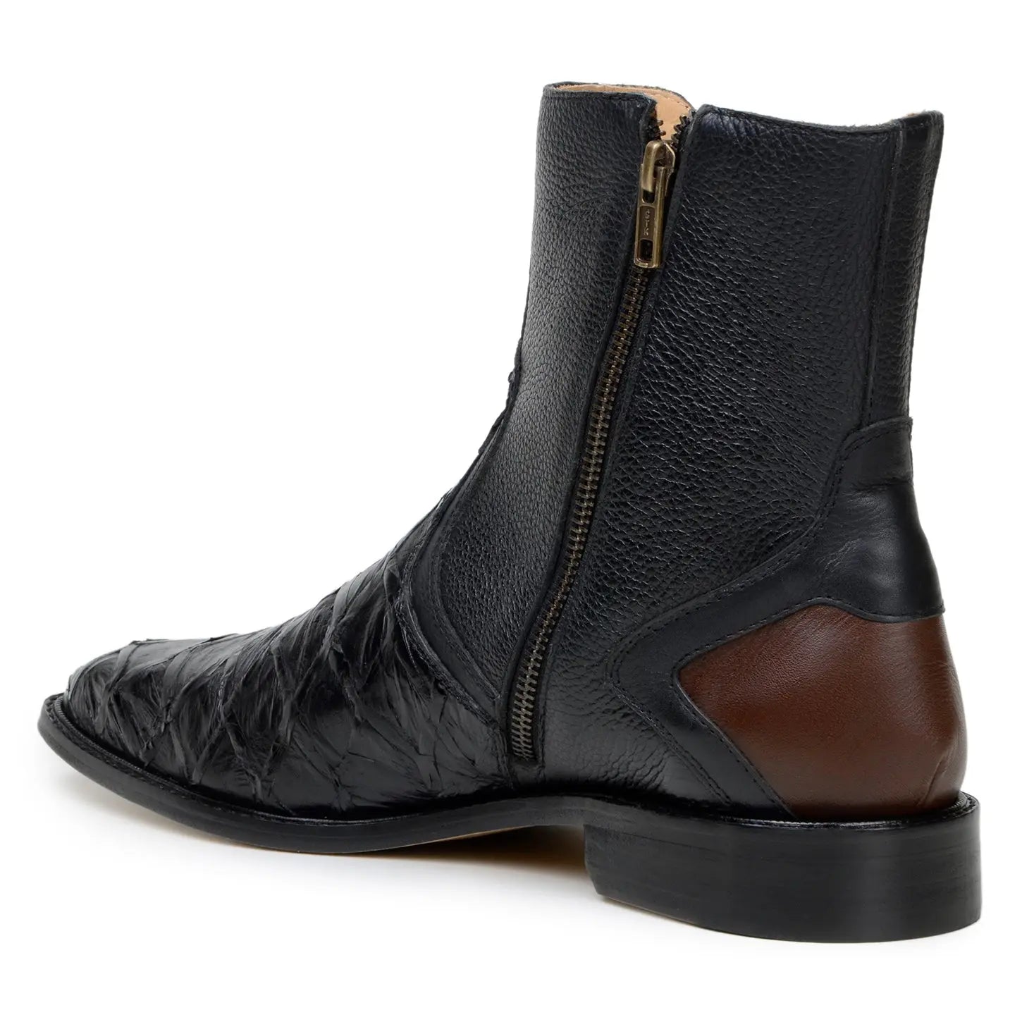 Belvedere Lima BR04 Black Genuine Pirarucu Boots