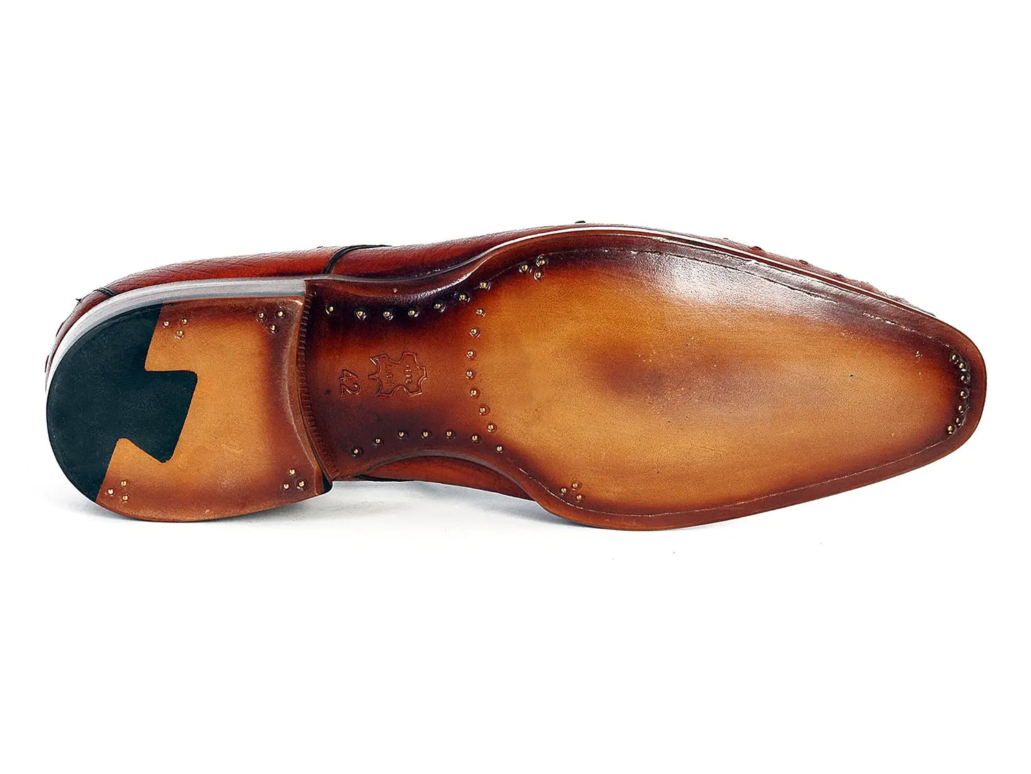 Paul Parkman Men's Tobacco Genuine Ostrich Derby Shoes (ID#33B76-TAB) PAUL PARKMAN