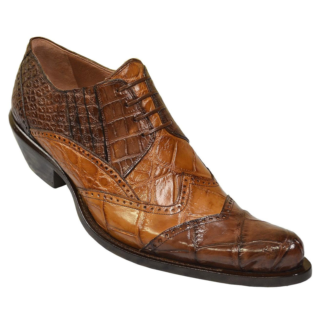 Mauri Heat 44223 Sport Rust/Caramel Genuine Alligator Hand-Painted Shoes